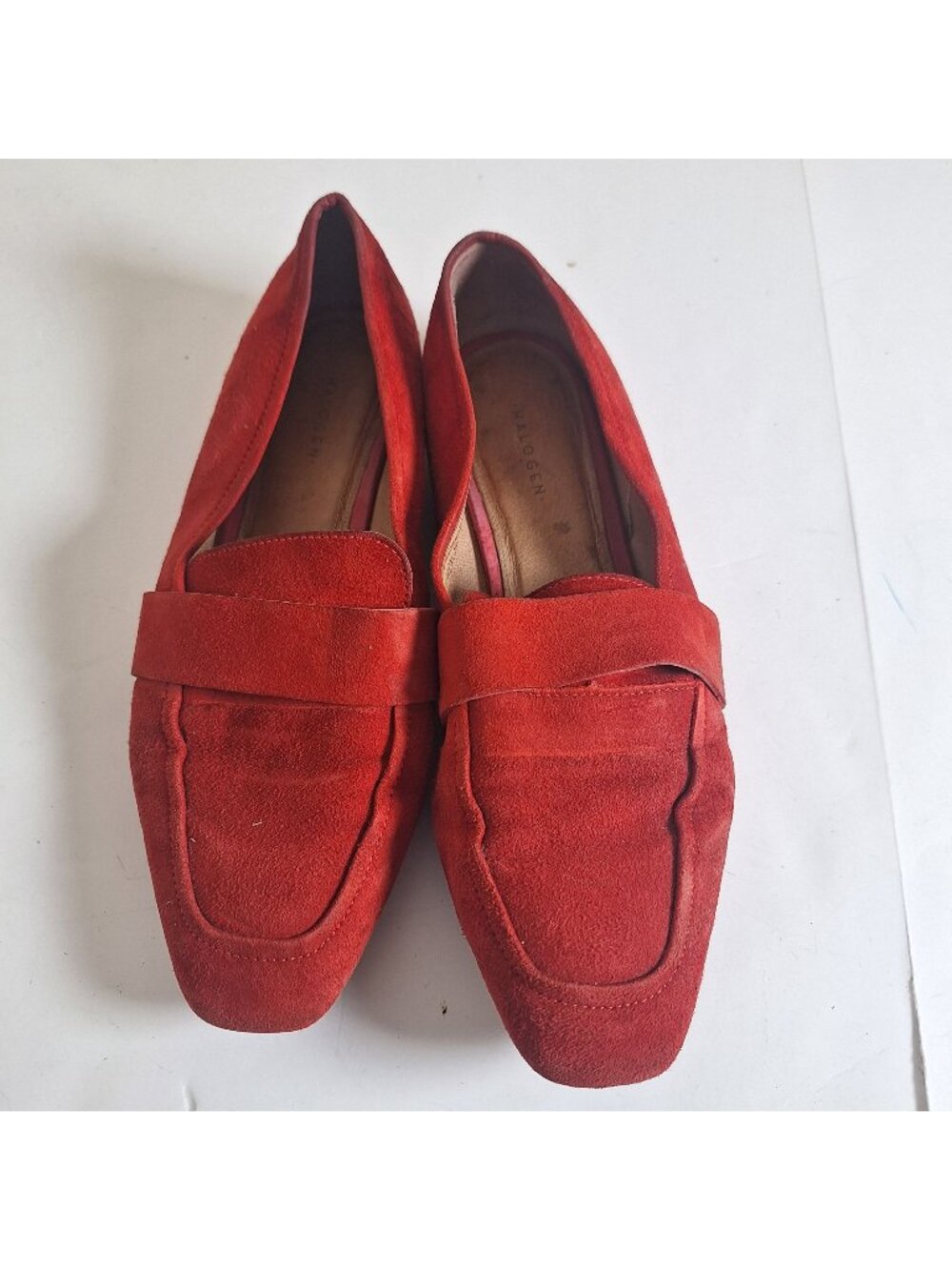Halogen Red Suede Flats size 9